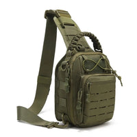 Sac Bandoulière Tactique à Découpe Laser MOLLE, Poignée Tressée, 7 Coloris, vue 11