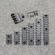 Section de Rail Picatinny 21 mm pour Garde-Main M-LOK, Noire, 3 à 13 Fentes