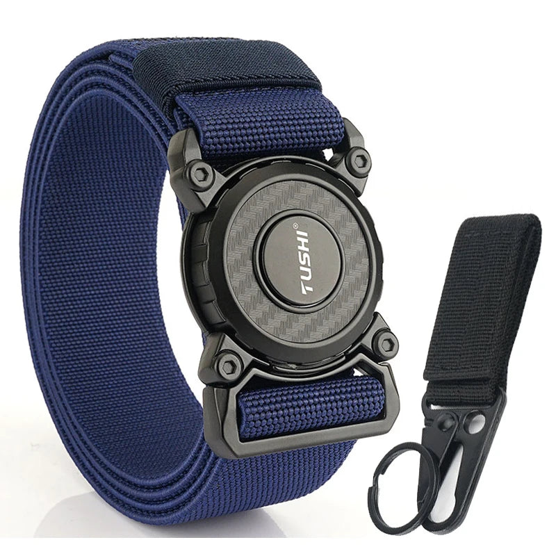 Ceinture Tactique Élastique Nylon, Boucle Rotative en Zinc, 125 cm, vue 12