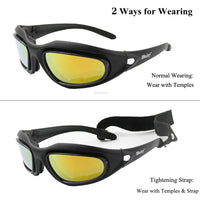 Lunettes Tactiques 4 Verres Interchangeables Cuivre, Fumé, Transparent, Jaune, vue 3