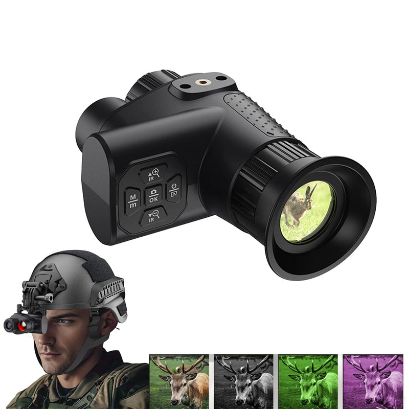 Monoculaire Vision Nocturne Numérique 4K, Bandeau de Tête, Infrarouge 850 nm