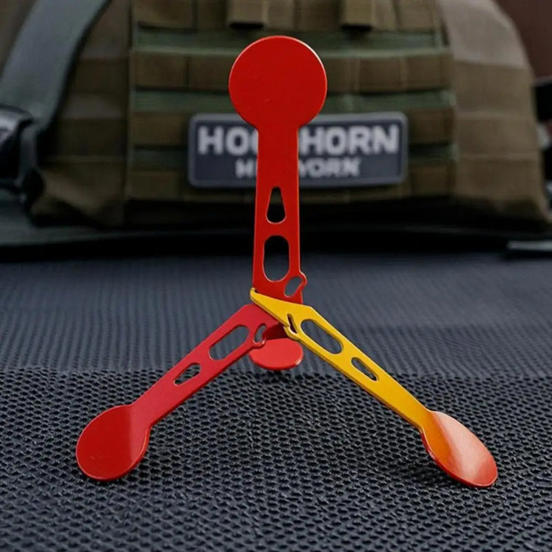 Cible Métallique Basculante en Acier Allié, Rouge et Jaune, 21 cm, vue 7