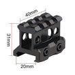 Rehausse de Rail Picatinny 31 mm en Aluminium Noir avec Rail Supérieur