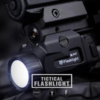 Lampe Tactique Rechargeable 800 Lumens pour Rail Picatinny 20 mm, USB-C, Noire ou Sable, vue 3