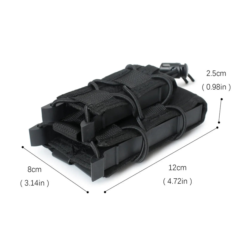 Porte-Chargeur MOLLE Double pour Fusil 5,56 mm et Pistolet 9 mm, Nylon 1000D, vue 3