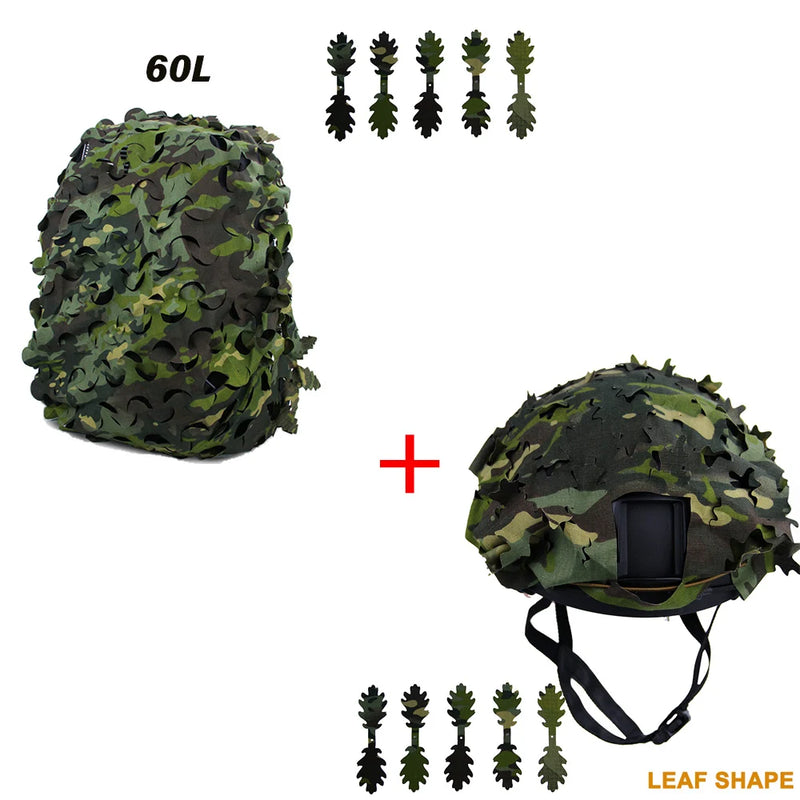 Kit Camouflage 3D pour Casque et Sac à Dos, 60 ou 80 L, vue 13