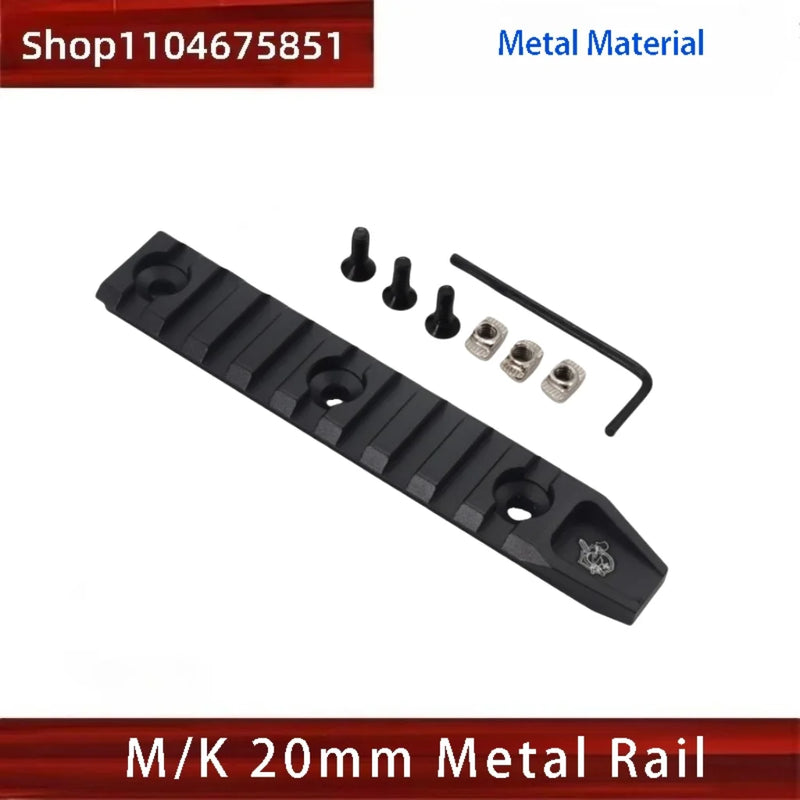 Rail Picatinny 20 mm pour Garde-Main M-LOK et KeyMod, Nylon ou Métal, Rail Seul ou Lot de 5 ou 6 Rails, vue 9