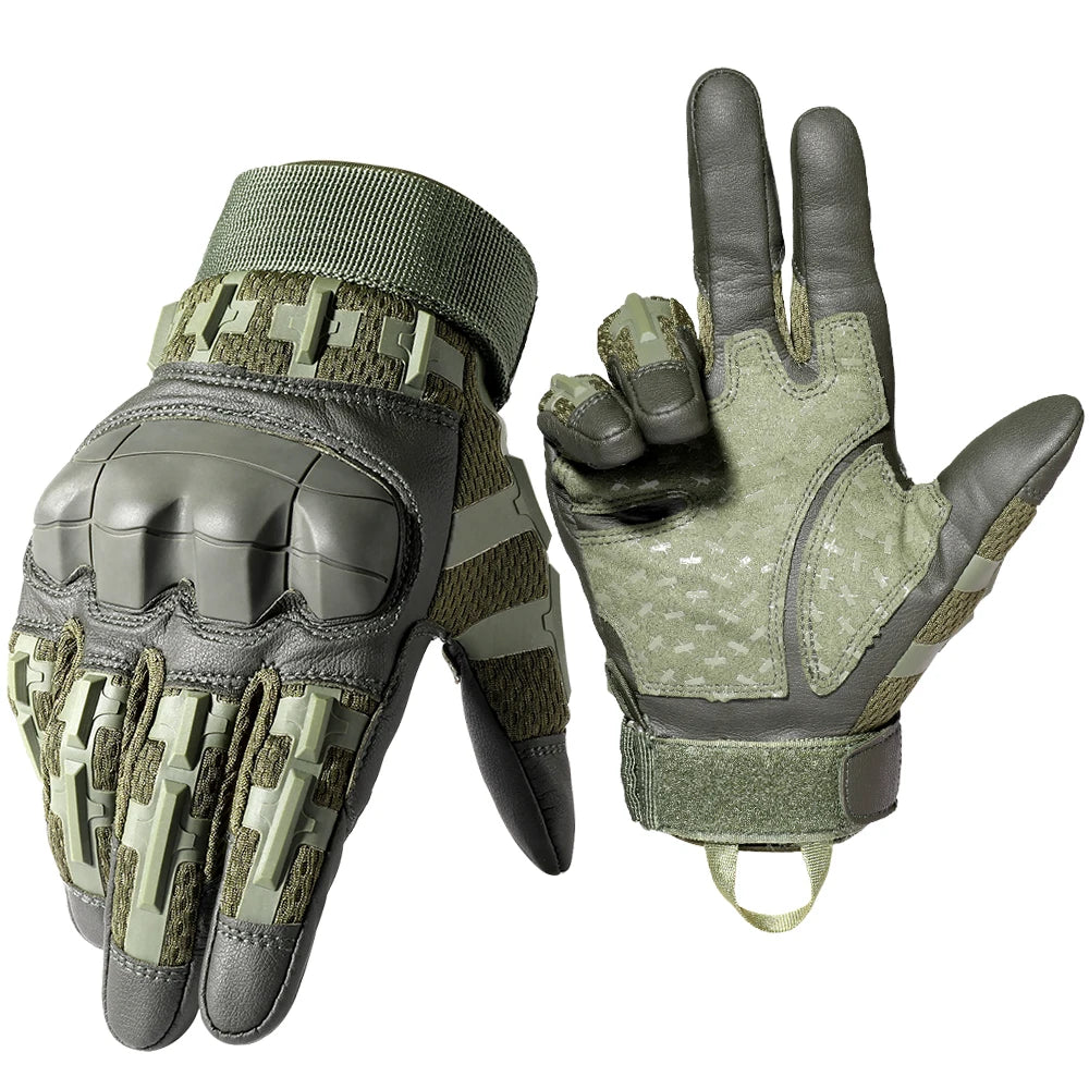 Gants Tactiques à Coque Rigide sur les Phalanges, Paume Siliconée et Bouts de Doigts Tactiles, 3 Coloris, S à XL