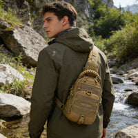 Sac Bandoulière Tactique 5,5 L en Polyester 600D, Poignée Tressée et MOLLE, vue 6