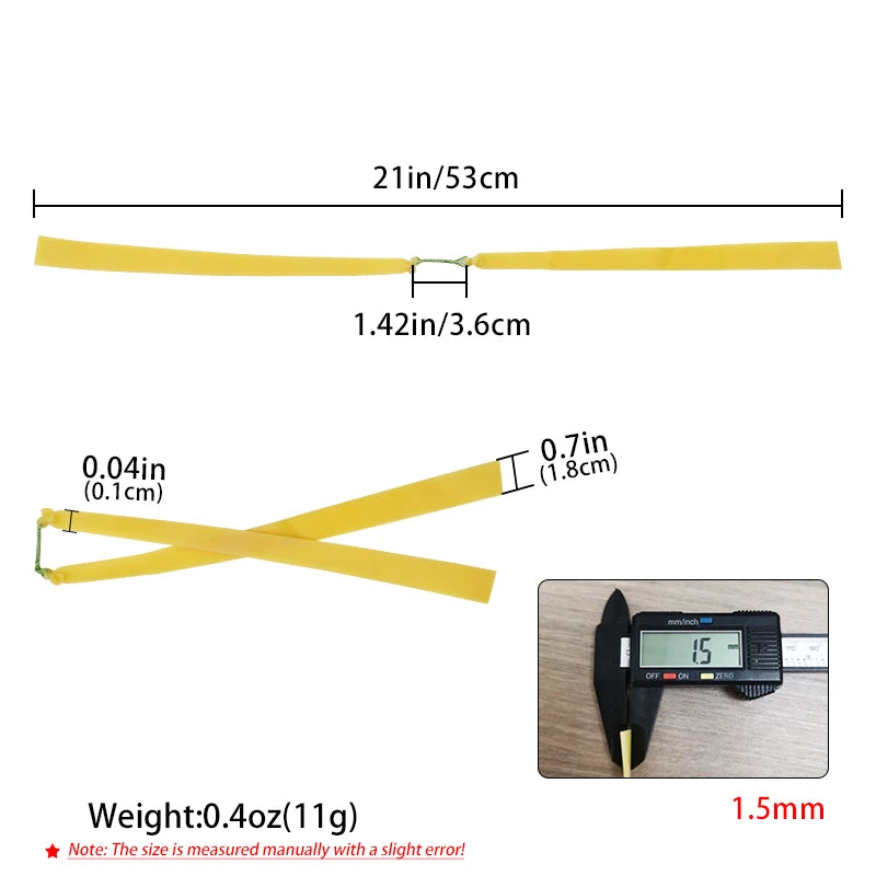 Élastique de Lance-Pierre Plat en Latex Naturel, 1,5 mm, 53 cm, Lot de 1, 3 ou 5, vue 2