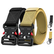 Ceinture Tactique Nylon à Boucle Métal Démontage Rapide, 3,8 cm, avec Mousqueton