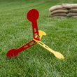 Cible Métallique Basculante en Acier Allié, Rouge et Jaune, 21 cm