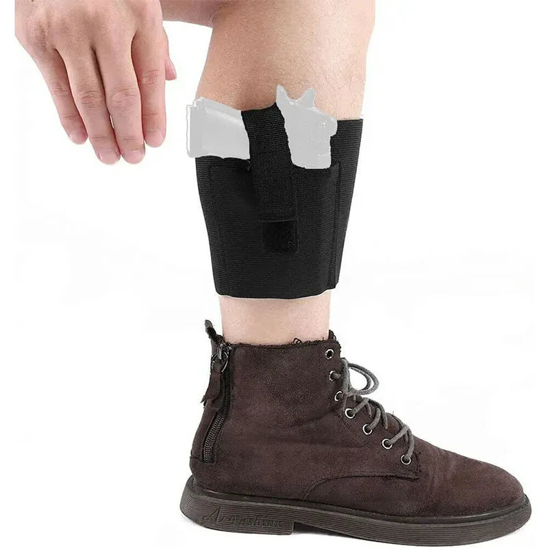 Holster de Cheville Noir Auto-Agrippant, Droitier ou Gaucher, 40 x 13 cm, vue 5
