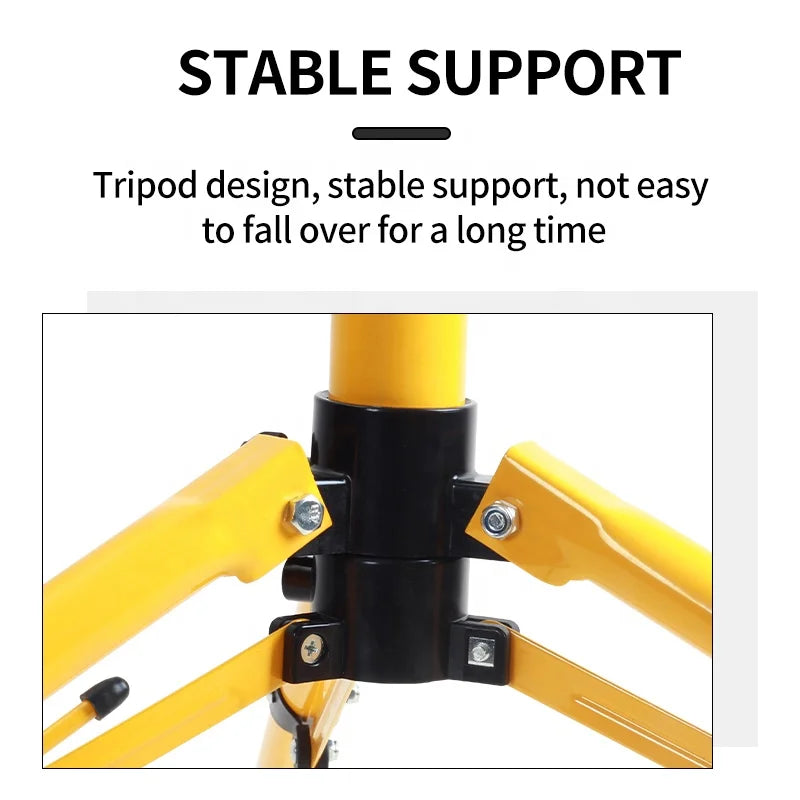 Porte-Cible Tir à l'Arc Pliant en Métal Jaune, Réglable de 64 à 157 cm, vue 5