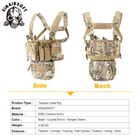 Gilet Tactique Chest Rig Nylon 500D avec Poches Frontales, Poche Pendante en Option, vue 2