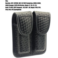 Porte-Chargeur Double pour Pistolet, Finition Tressée ou Nylon, Ceinture de 50 à 58 mm, vue 3