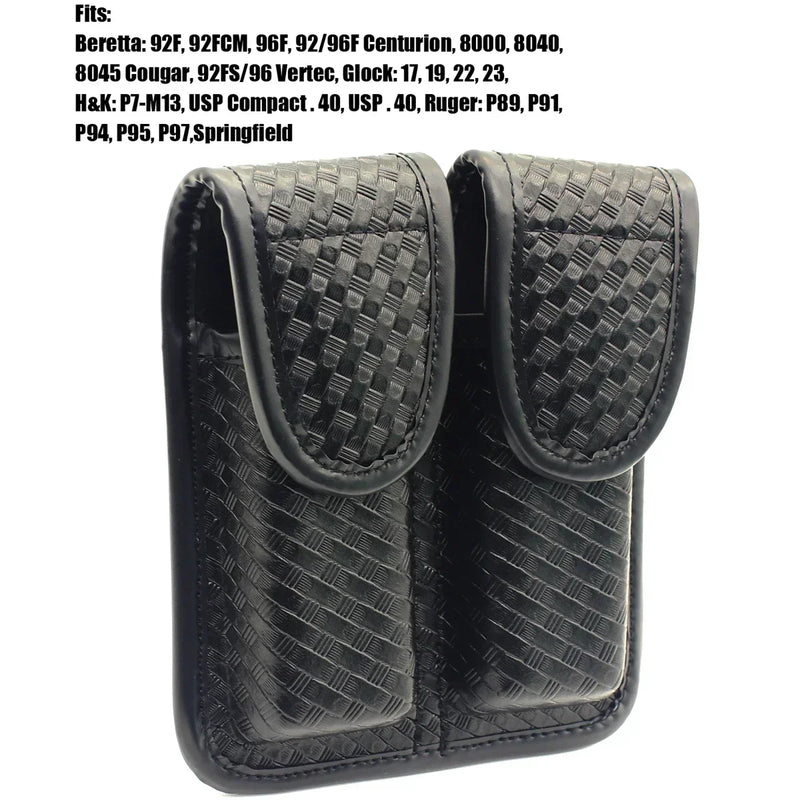 Porte-Chargeur Double pour Pistolet, Finition Tressée ou Nylon, Ceinture de 50 à 58 mm, vue 3