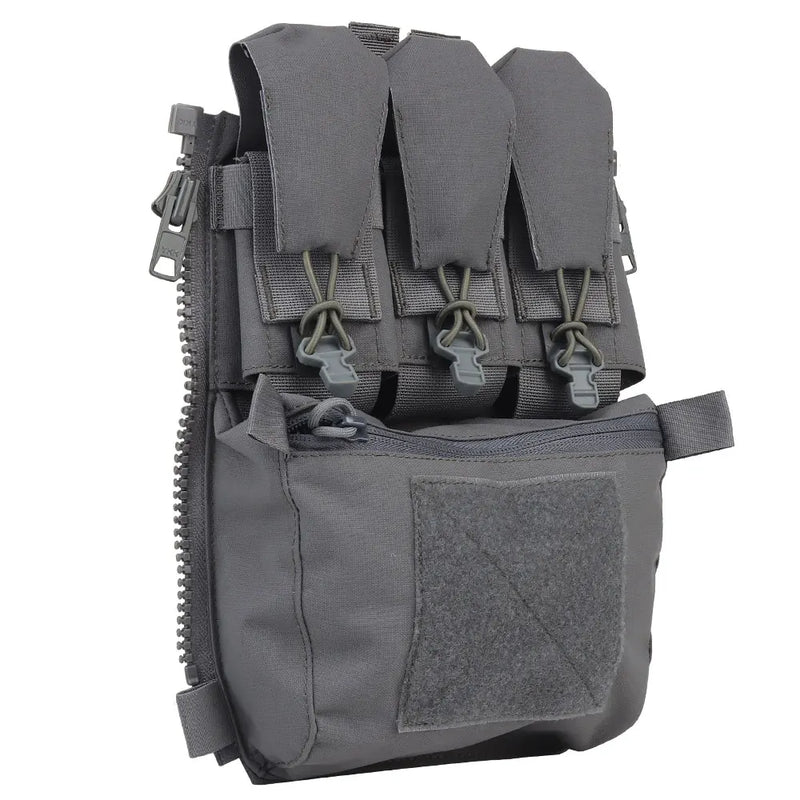 Panneau Dorsal Tactique à Triple Porte-Chargeur et Poche Zippée pour Porte-Plaques, Six Coloris, vue 11