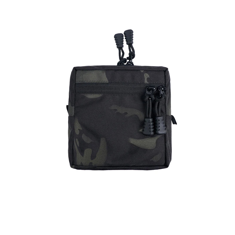 Pochette Utilitaire Plate MOLLE Zippée en Nylon 500D, 14,5 x 13 cm, 6 Coloris, vue 2