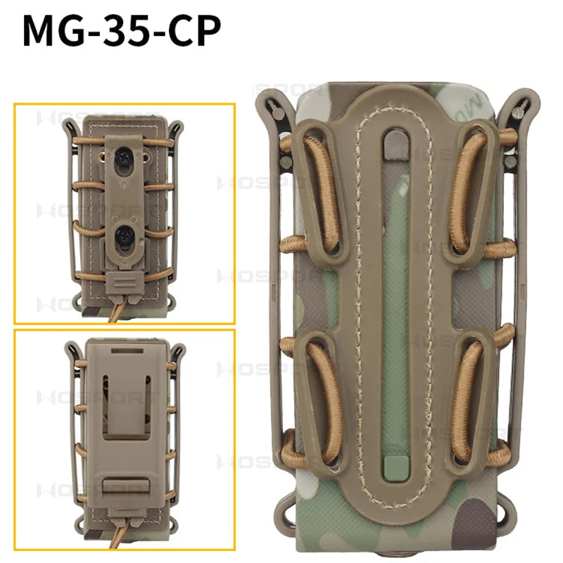Porte-Chargeur Pistolet 9 mm à Coque Souple, Fixation Ceinture et MOLLE, vue 12