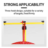 Porte-Cible Tir à l'Arc Pliant en Métal Jaune, Réglable de 64 à 157 cm, vue 4