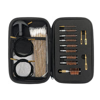 Kit de Nettoyage Arme Multi-Calibres, Étui Zippé, 9 Brosses et 3 Câbles
