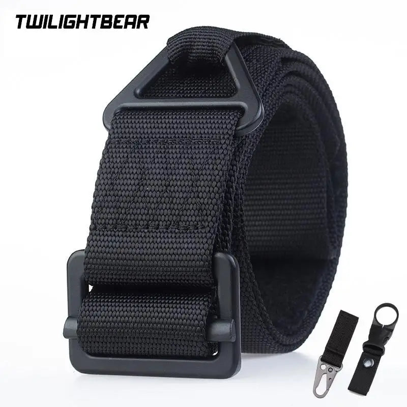 Ceinture Tactique en Nylon à Boucle Métallique, 125 cm, Sangles en Option, vue 2