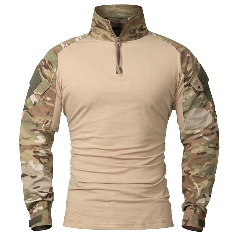 Chemise de Combat Ripstop à Col Montant et Demi-Zip, Homme, 5 Coloris, vue 8
