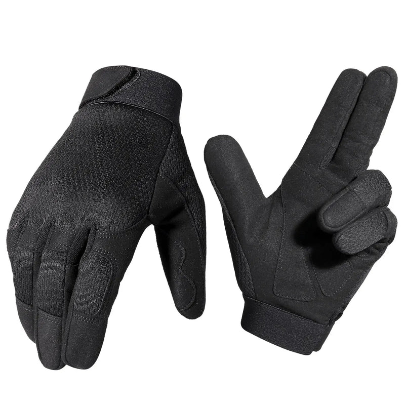 Gants Tactiques de Travail en Nylon Stretch, Paume Antidérapante, Noir ou Vert Armée, S à XL, vue 8