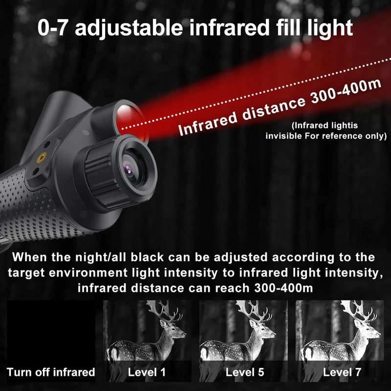 Monoculaire de Vision Nocturne Numérique 4K à Fixer sur la Tête, vue 5