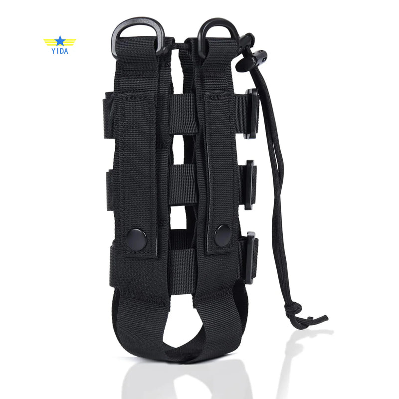 Porte-Gourde MOLLE en Nylon à Diamètre Réglable, Cordon de Serrage et Trois Boucles, 3 Coloris, vue 6