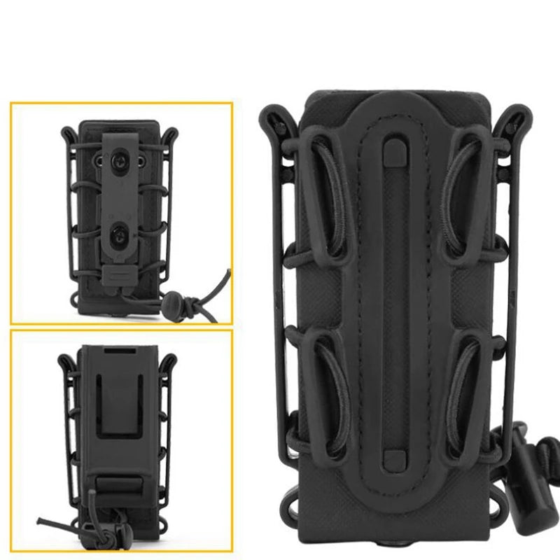 Porte-Chargeur Pistolet 9 mm à Coque Souple, Fixation Ceinture et MOLLE, vue 13