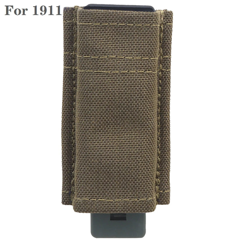 Porte-Chargeur Pistolet Simple 9 mm ou 1911, Nylon, MOLLE et Ceinture, vue 16
