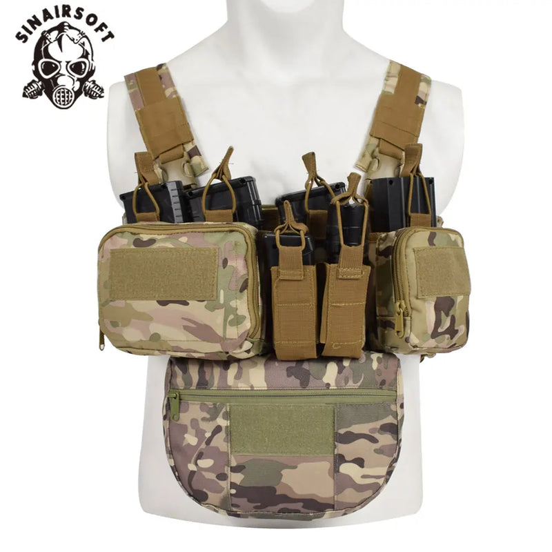 Gilet Tactique Chest Rig en Nylon 500D Démontable, Bretelles Réglables, 0,52 kg, vue 6