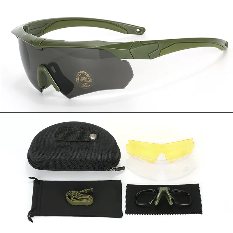 Lunettes de Tir à Demi-Monture, 3 Verres Interchangeables, Étui et Insert Optique, vue 4