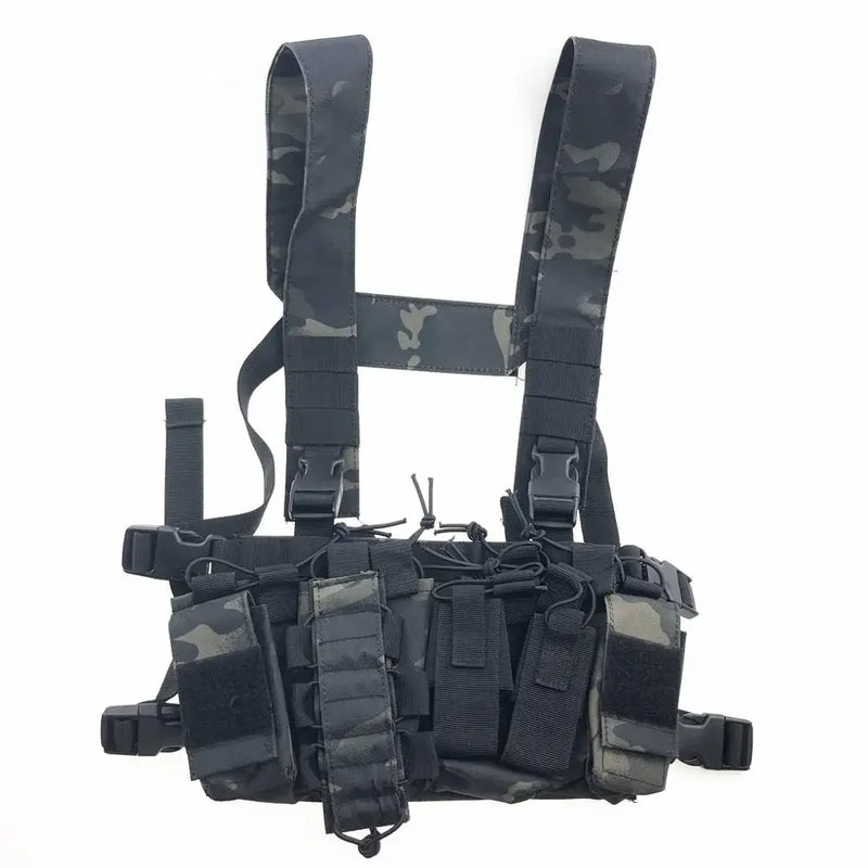 Gilet Tactique Chest Rig Léger en Nylon avec Quatre Porte-Chargeurs, Six Coloris, vue 10