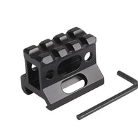 Rehausse de Rail Picatinny 31 mm en Aluminium Noir avec Rail Supérieur, vue 3