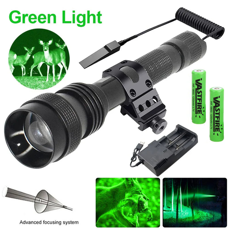 Lampe Tactique LED à Zoom de 223 mm, Lumière Blanche, Rouge ou Verte, vue 8