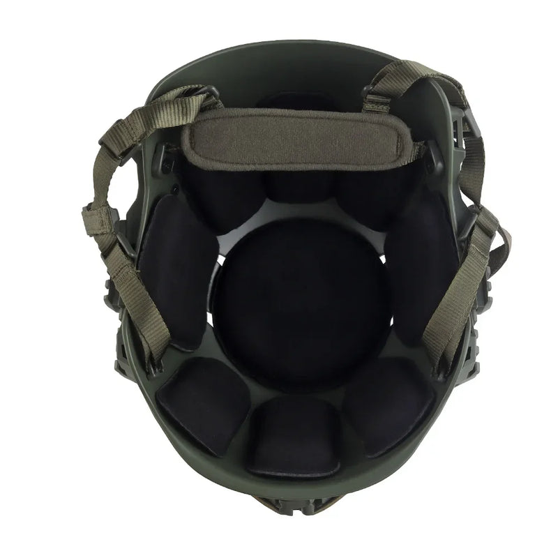 Casque Airsoft Tactique Haute Coupe, Version Simplifiée ABS, 56-60 cm, Rails Latéraux, vue 6