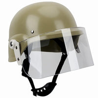 Casque Tactique Airsoft avec Visière Relevable et Cagoule, Noir ou Beige, 55-60 cm, vue 7