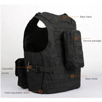 Gilet Tactique Airsoft MOLLE Oxford 600D, 3 Poches Amovibles, 4 Coloris, vue 4