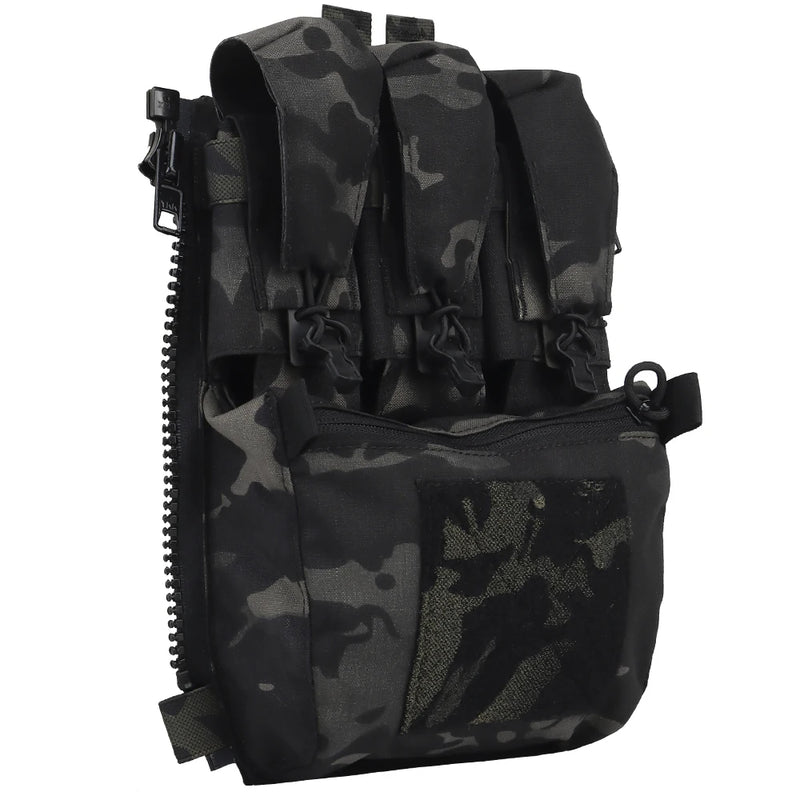 Panneau Dorsal Tactique à Triple Porte-Chargeur et Poche Zippée pour Porte-Plaques, Six Coloris, vue 6