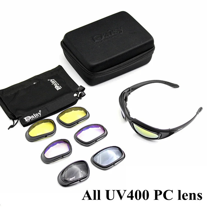Lunettes Tactiques 4 Verres Interchangeables Cuivre, Fumé, Transparent, Jaune, vue 8