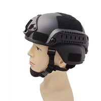 Casque Airsoft Tactique ABS Réglable 56-60 cm avec Rails Latéraux