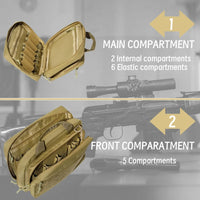 Sac de Tir pour Pistolet en Toile Oxford, 34 x 24 x 12 cm, Poches Chargeurs et MOLLE, vue 4
