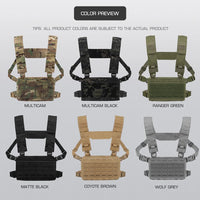 Gilet Tactique Chest Rig Compact MOLLE, Triple Porte-Chargeur Élastique, vue 7