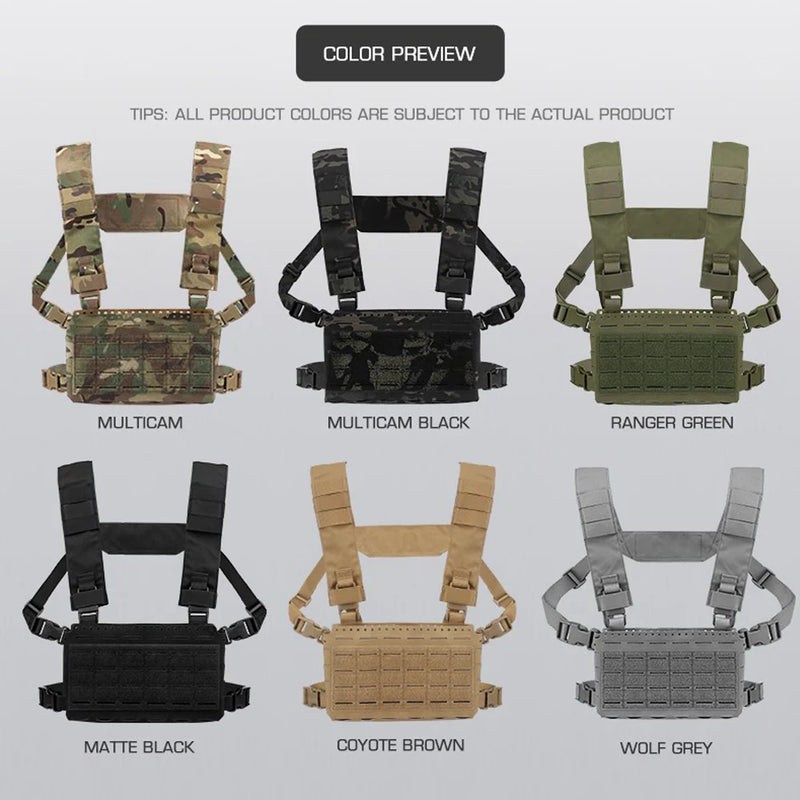 Gilet Tactique Chest Rig Compact MOLLE, Triple Porte-Chargeur Élastique, vue 7