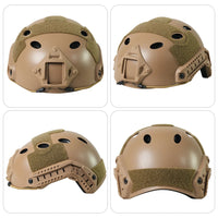 Casque Airsoft Tactique ABS avec Lunettes Intégrées et Rails Latéraux, vue 6