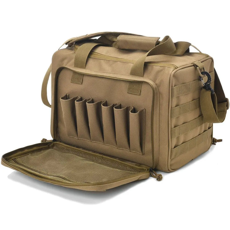 Sac de Tir en Nylon 600D à Cloisons Amovibles et Panneaux MOLLE, 37 x 23 x 27 cm
