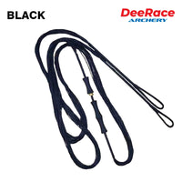 Corde d'Arc Polyester Noire avec Protège-Doigt, 122 à 178 cm, 12 à 18 Brins, vue 2